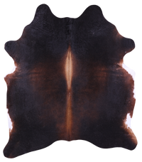 Thumbnail for Dark Brown Natural Cowhide Rug - X-Large 7' 3