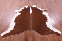 Thumbnail for Brown & White Natural Cowhide Rug - X-Large 7' 2