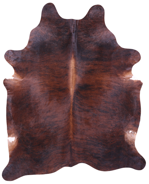 Dark Brindle Natural Cowhide Rug - XX-Large 8' 4"H x 6' 8"W
