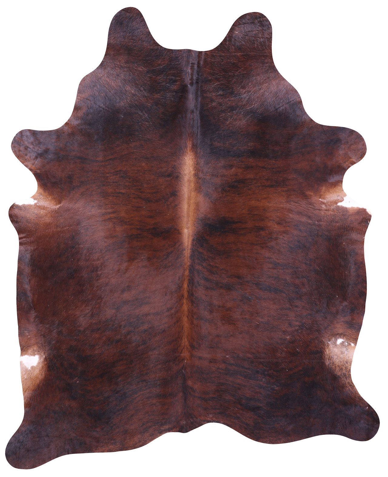 Dark Brindle Natural Cowhide Rug - XX-Large 8' 4"H x 6' 8"W