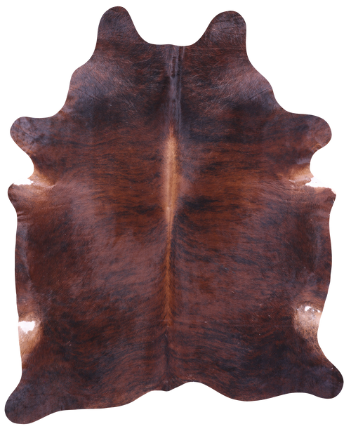 Dark Brindle Natural Cowhide Rug - XX-Large 8' 4