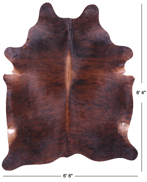 Dark Brindle Natural Cowhide Rug - XX-Large 8' 4