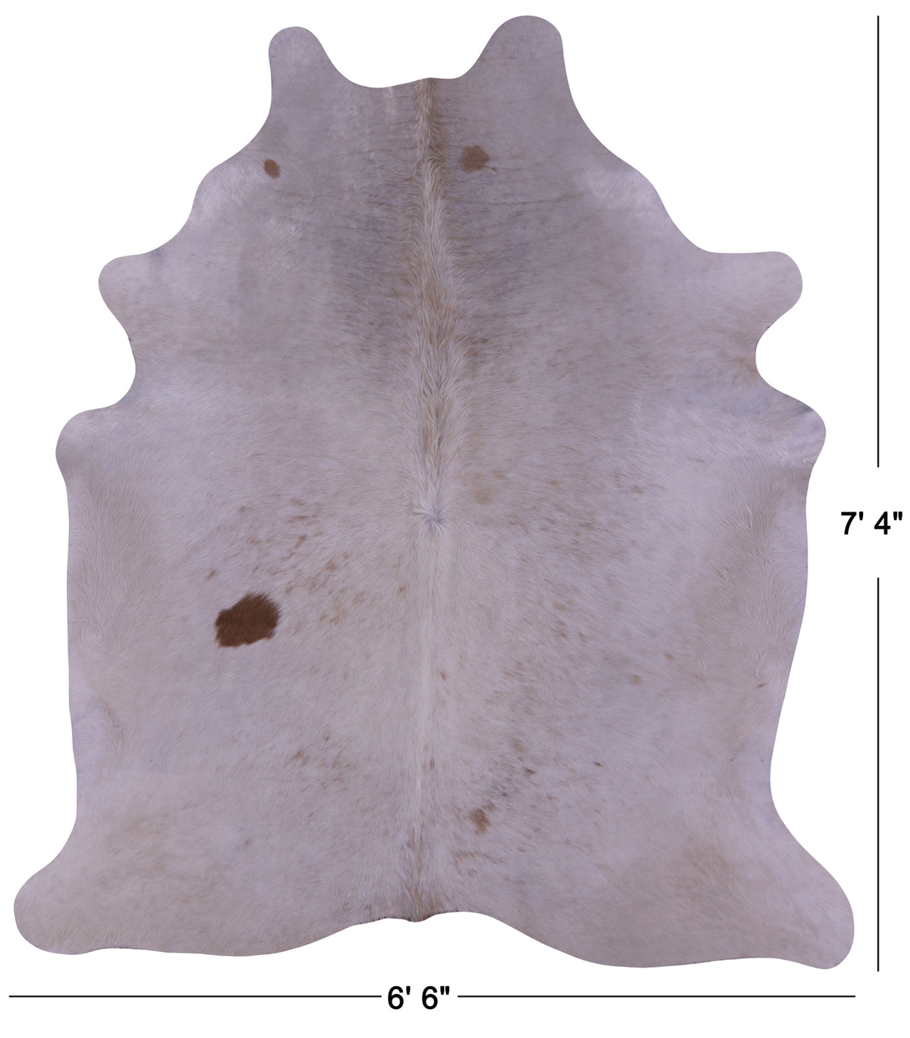 Beige Natural Cowhide Rug - XX-Large 7' 4"H x 6' 6"W