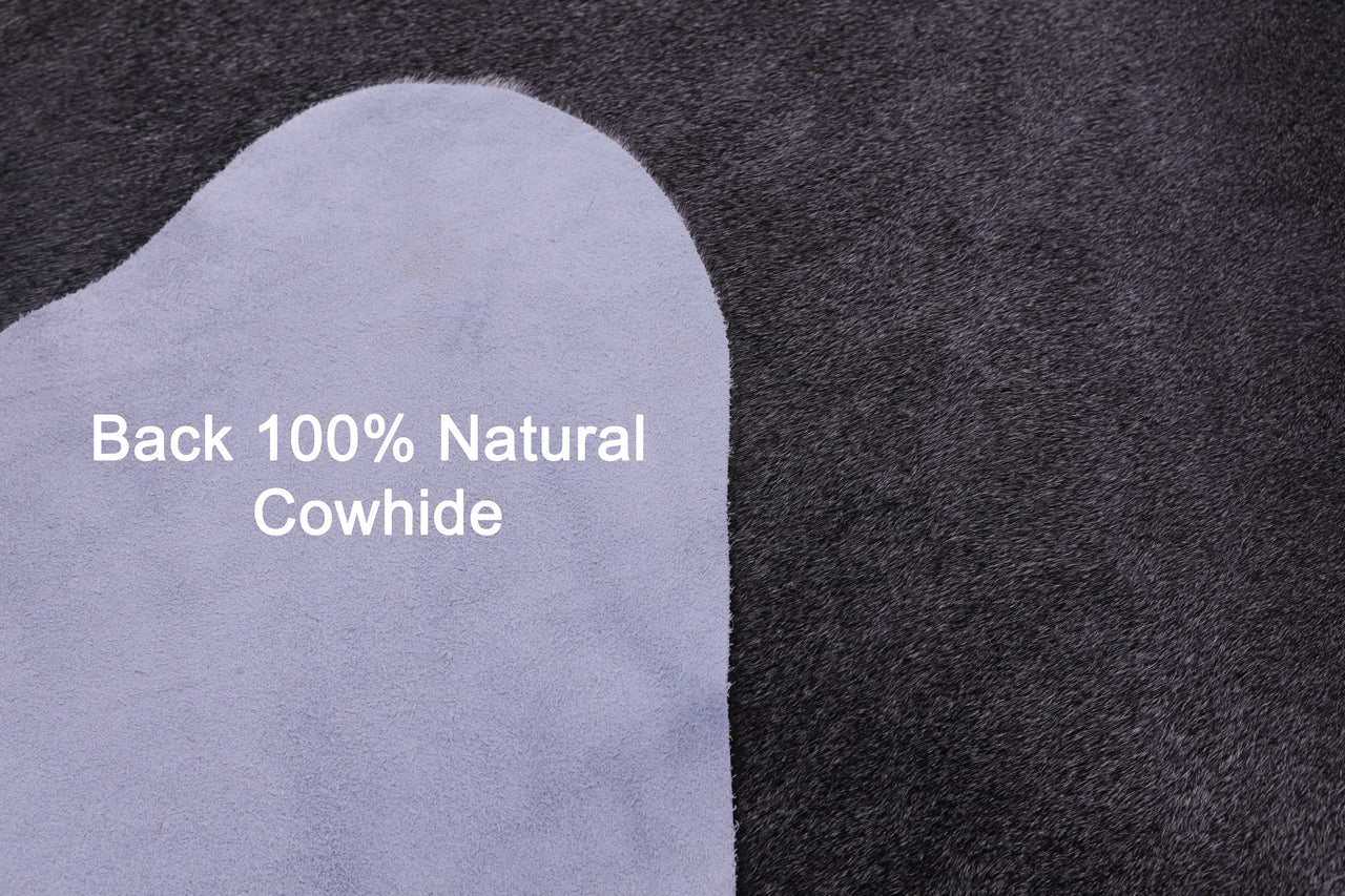 Grey & White Natural Cowhide Rug - XX-Large 7' 6"H x 6' 6"W