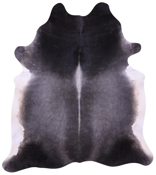Grey & White Natural Cowhide Rug - XX-Large 7' 6"H x 6' 6"W