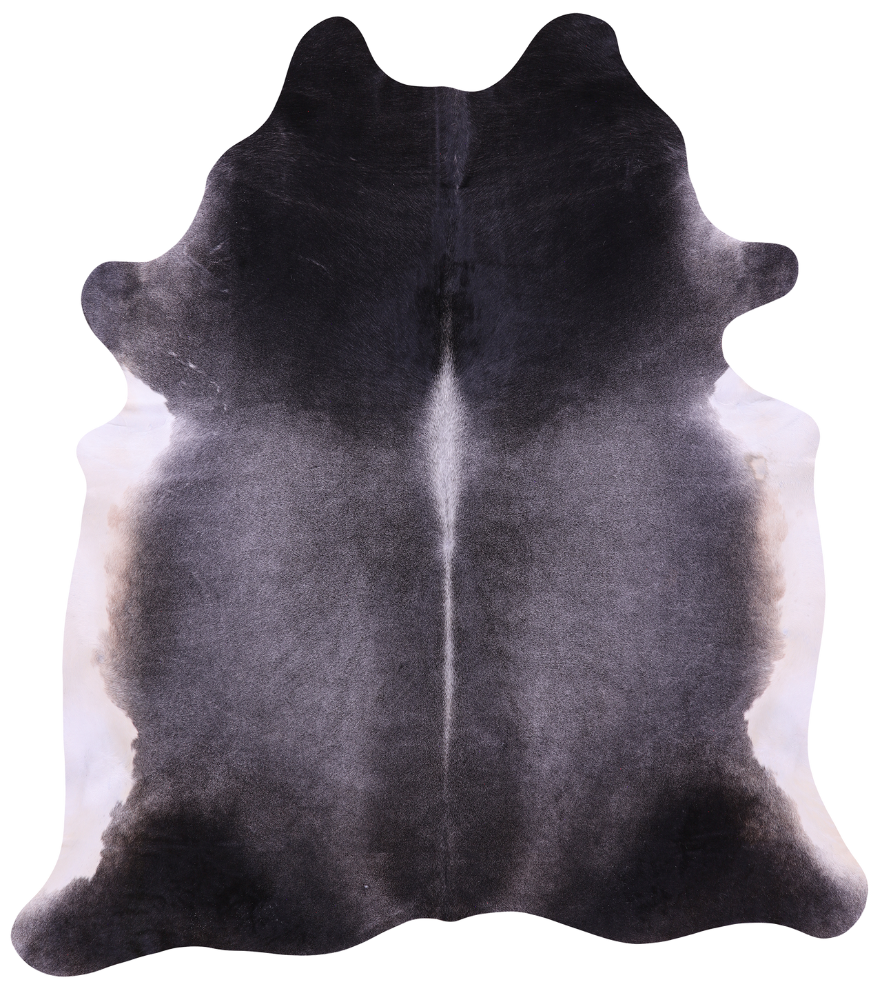 Grey & White Natural Cowhide Rug - XX-Large 7' 6"H x 6' 6"W