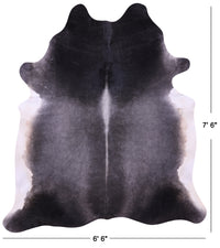 Thumbnail for Grey & White Natural Cowhide Rug - XX-Large 7' 6