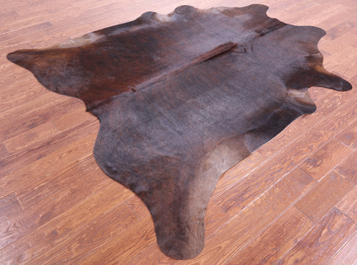 Dark Brindle Natural Cowhide Rug - XX-Large 7' 7