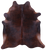 Dark Brindle Natural Cowhide Rug - XX-Large 7' 7"H x 7' 0"W