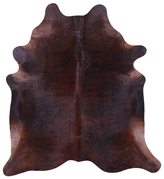 Dark Brindle Natural Cowhide Rug - XX-Large 7' 7"H x 7' 0"W