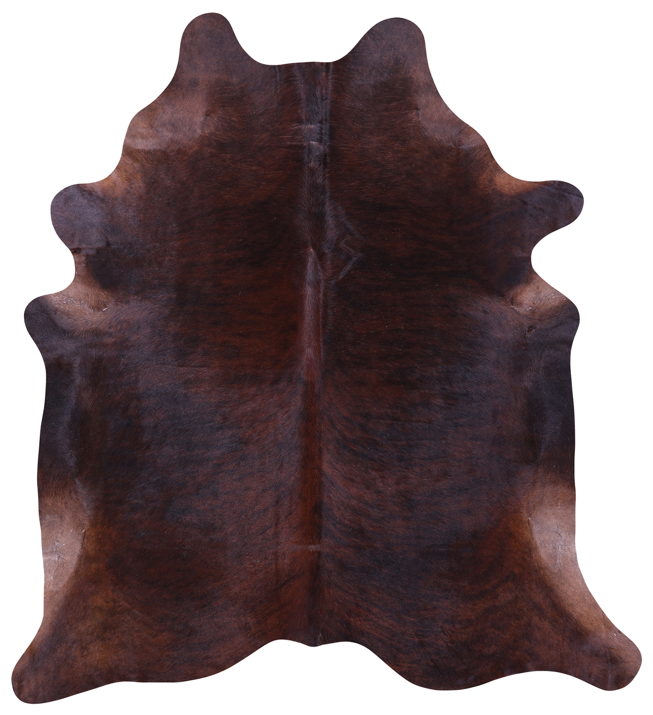 Dark Brindle Natural Cowhide Rug - XX-Large 7' 7"H x 7' 0"W