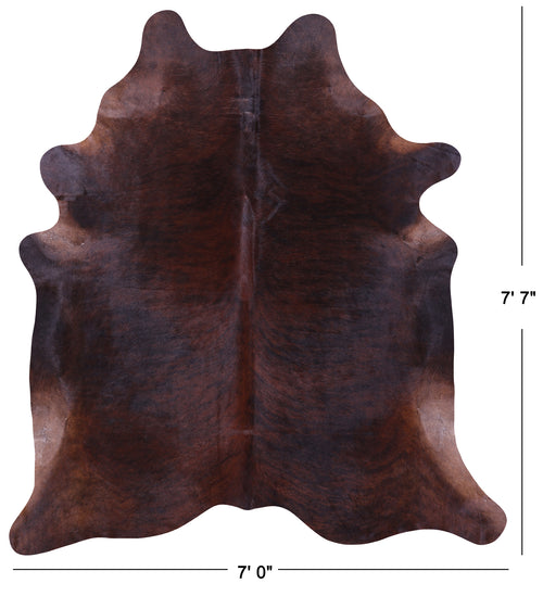 Dark Brindle Natural Cowhide Rug - XX-Large 7' 7