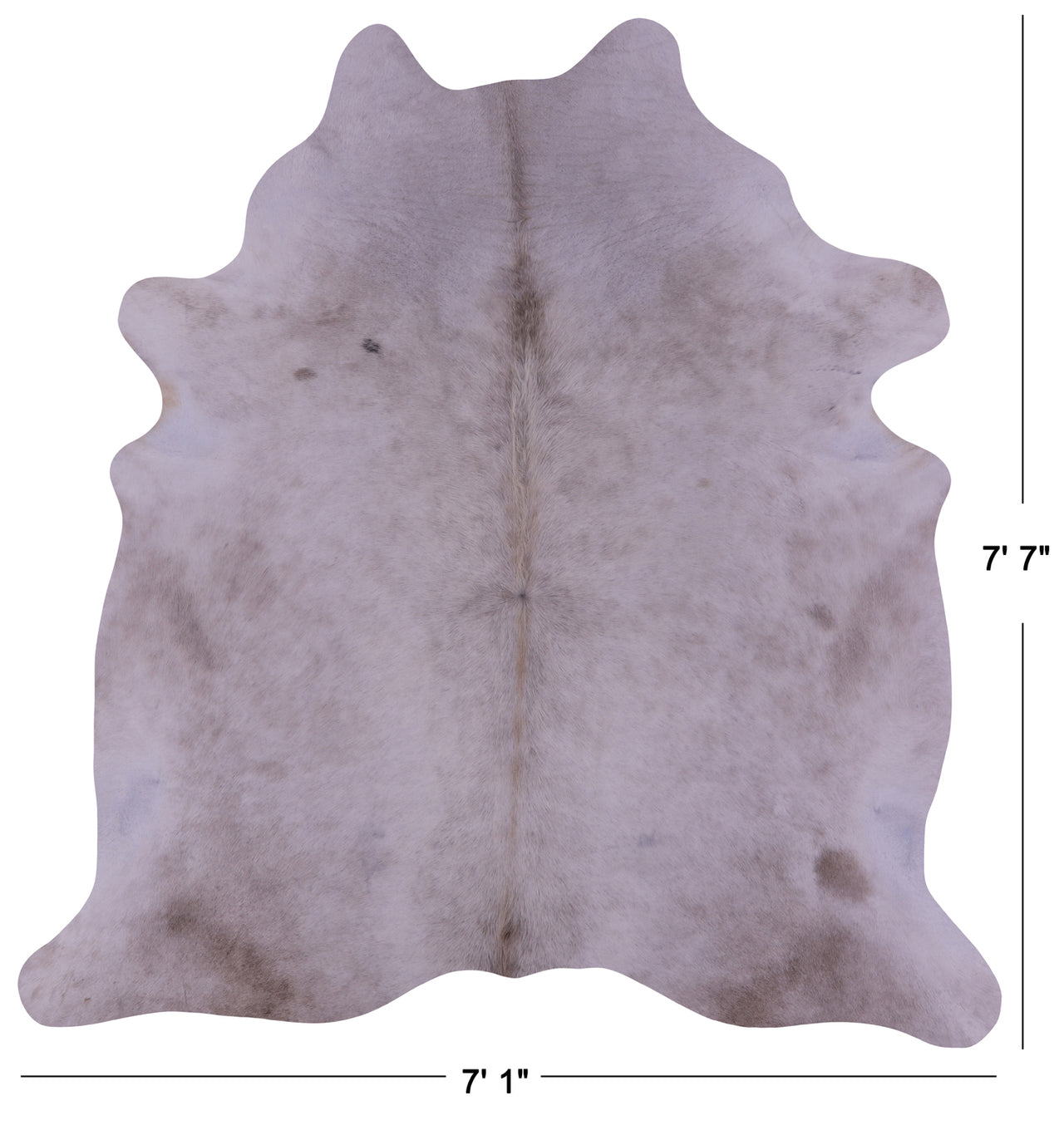 Beige Natural Cowhide Rug - XX-Large 7' 7"H x 7' 1"W