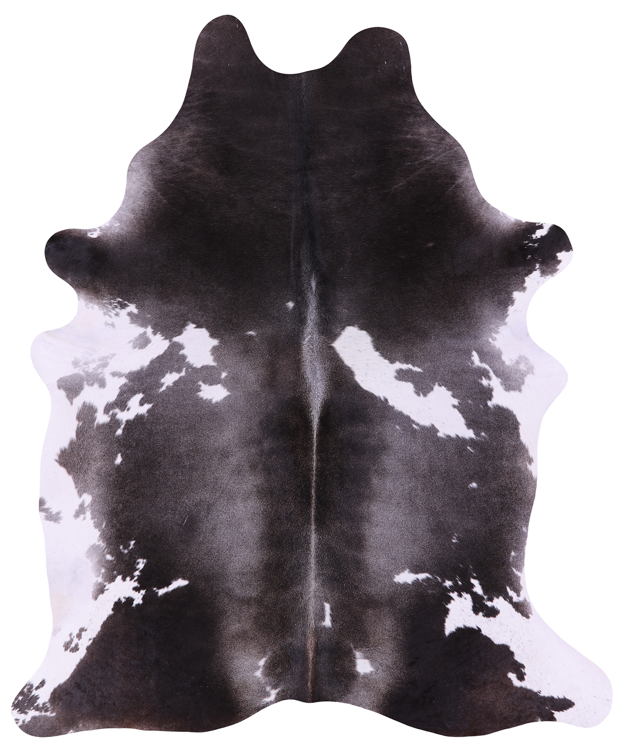 Grey & White Natural Cowhide Rug - XX-Large 7' 9"H x 6' 5"W