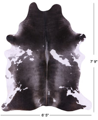 Thumbnail for Grey & White Natural Cowhide Rug - XX-Large 7' 9