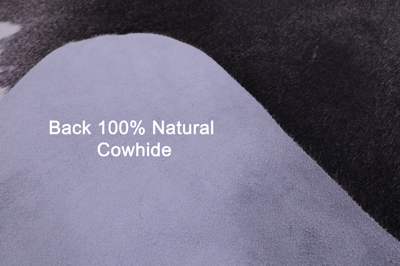 Grey & White Natural Cowhide Rug - XX-Large 7' 9"H x 6' 5"W