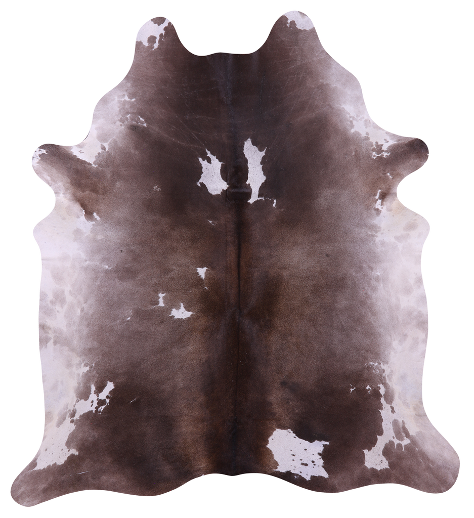 Brown & White Natural Cowhide Rug - XX-Large 7' 8"H x 6' 8"W