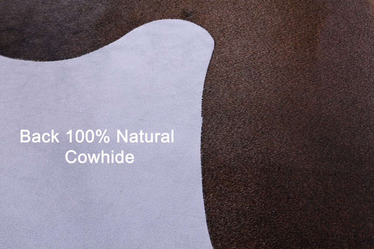 Dark Brown Natural Cowhide Rug - XX-Large 7' 10"H x 6' 5"W
