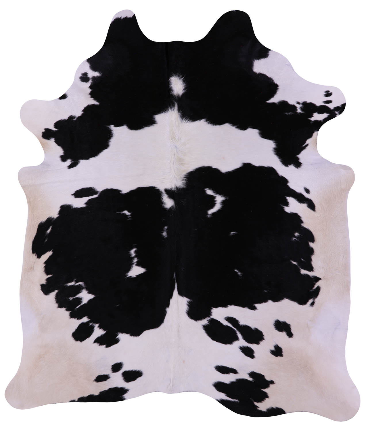 Black & White Natural Cowhide Rug - XX-Large 8' 2"H x 7' 0"W