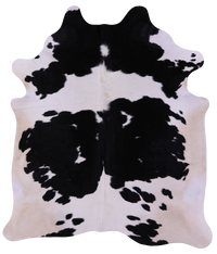 Thumbnail for Black & White Natural Cowhide Rug - XX-Large 8' 2