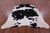 Black & White Natural Cowhide Rug - XX-Large 8' 2"H x 7' 0"W