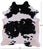 Black & White Natural Cowhide Rug - XX-Large 8' 2"H x 7' 0"W