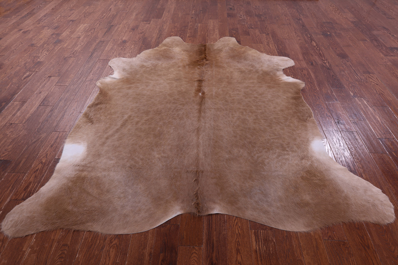 Light Brown Natural Cowhide Rug - XX-Large 7' 10"H x 7' 2"W