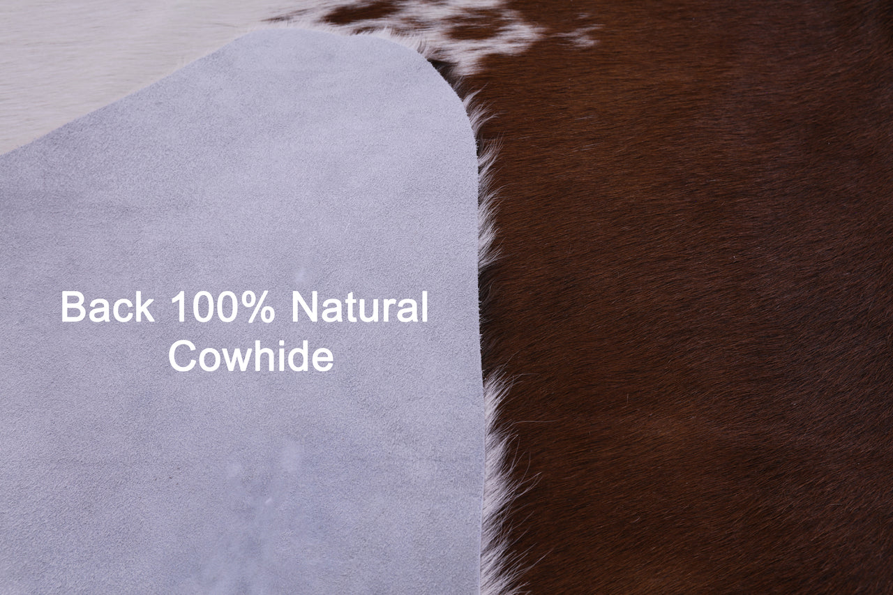 Brown Salt & Pepper Natural Cowhide Rug - XX-Large 7' 5"H x 6' 1"W