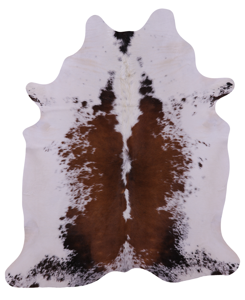Brown Salt & Pepper Natural Cowhide Rug - XX-Large 7' 5"H x 6' 1"W
