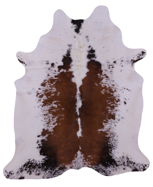 Brown Salt & Pepper Natural Cowhide Rug - XX-Large 7' 5"H x 6' 1"W
