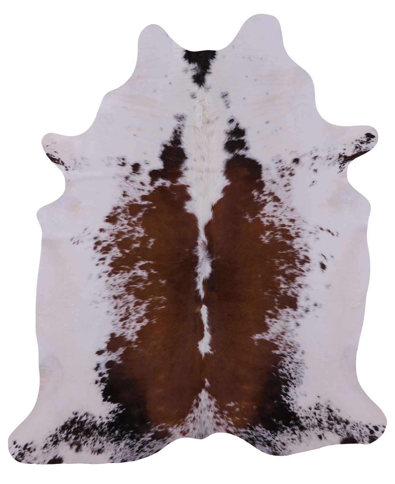 Brown Salt & Pepper Natural Cowhide Rug - XX-Large 7' 5"H x 6' 1"W
