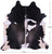 Black & White Natural Cowhide Rug - X-Large 7' 3"H x 7' 0"W