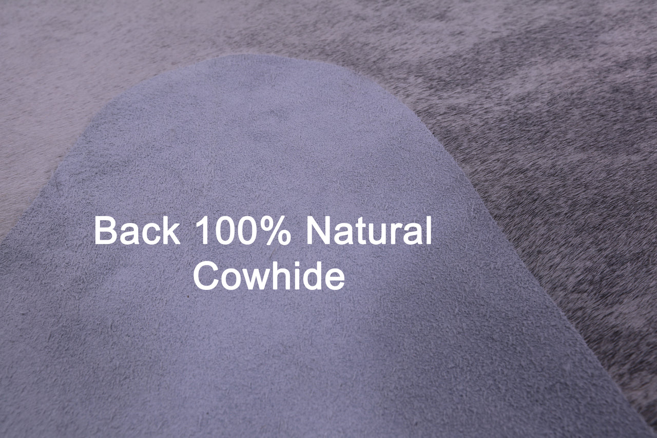 Grey Brindle Natural Cowhide Rug - XX-Large 7' 9"H x 6' 4"W