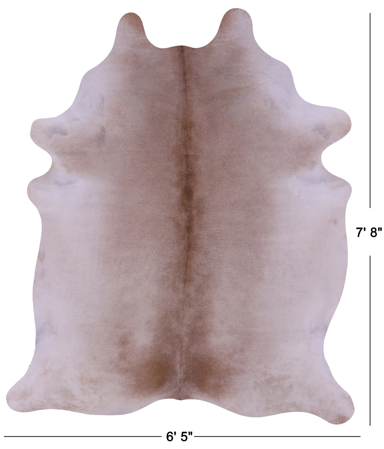 Beige Natural Cowhide Rug - XX-Large 7' 8"H x 6' 5"W