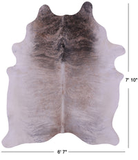 Thumbnail for Grey Brindle Natural Cowhide Rug - XX-Large 7' 10