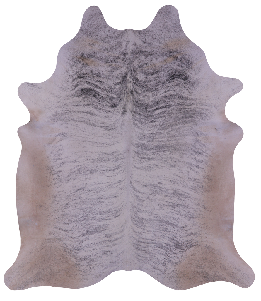 Grey Brindle Natural Cowhide Rug - XX-Large 8' 0"H x 7' 0"W