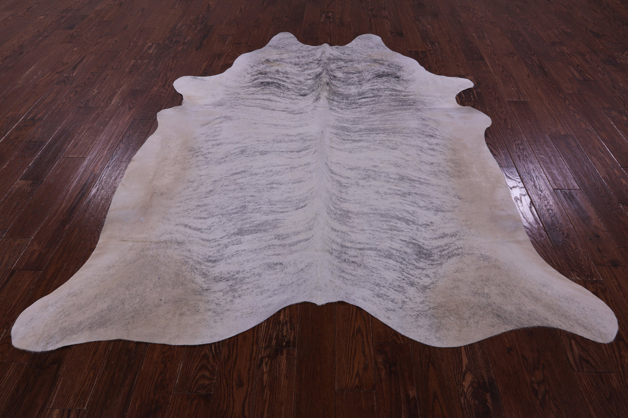 Grey Brindle Natural Cowhide Rug - XX-Large 8' 0"H x 7' 0"W