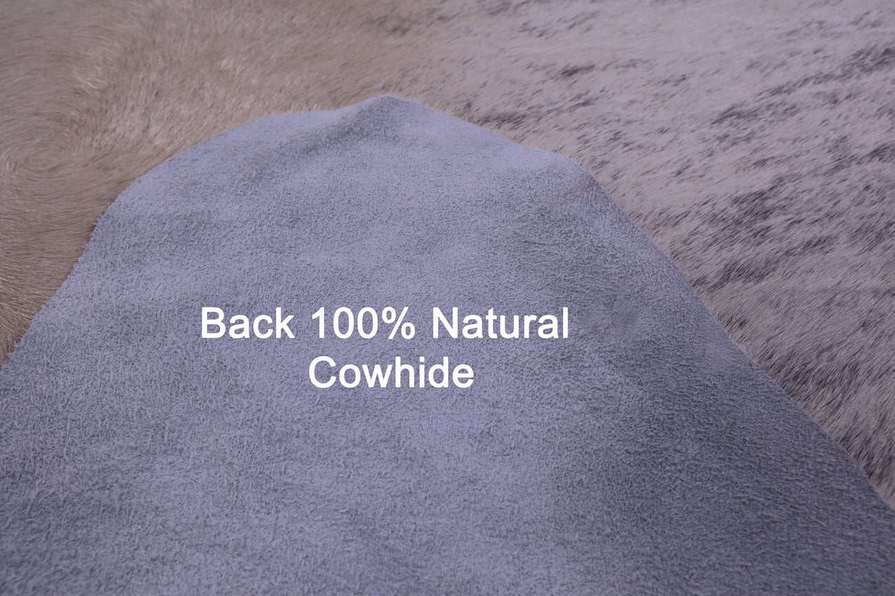 Grey Brindle Natural Cowhide Rug - XX-Large 8' 0"H x 7' 0"W