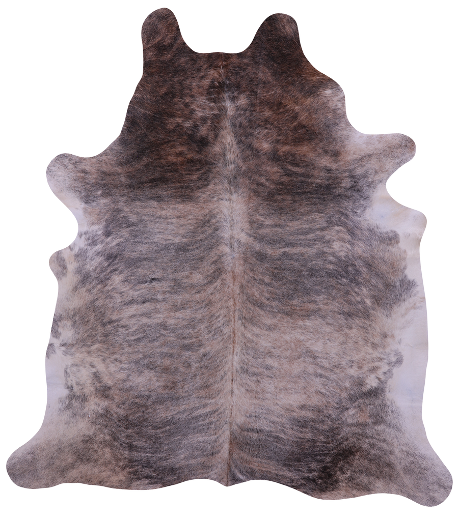 Grey Brindle Natural Cowhide Rug - XX-Large 7' 8"H x 7' 0"W