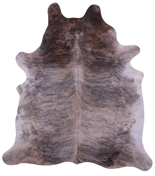 Grey Brindle Natural Cowhide Rug - XX-Large 7' 8"H x 7' 0"W