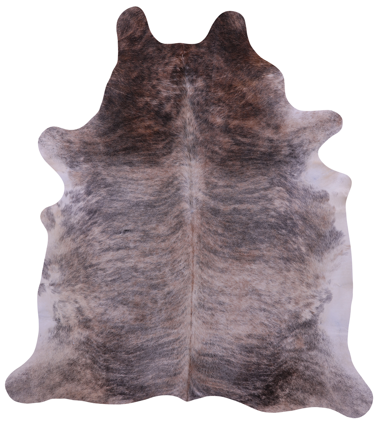 Grey Brindle Natural Cowhide Rug - XX-Large 7' 8"H x 7' 0"W