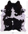 Black & White Natural Cowhide Rug - X-Large 7' 3"H x 6' 0"W