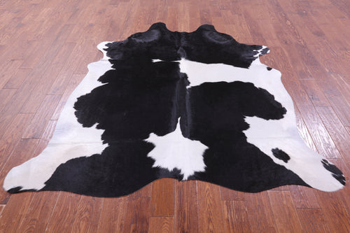 Black & White Natural Cowhide Rug - X-Large 7' 2