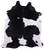 Black & White Natural Cowhide Rug - X-Large 7' 2"H x 6' 4"W