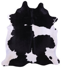 Thumbnail for Black & White Natural Cowhide Rug - X-Large 7' 2