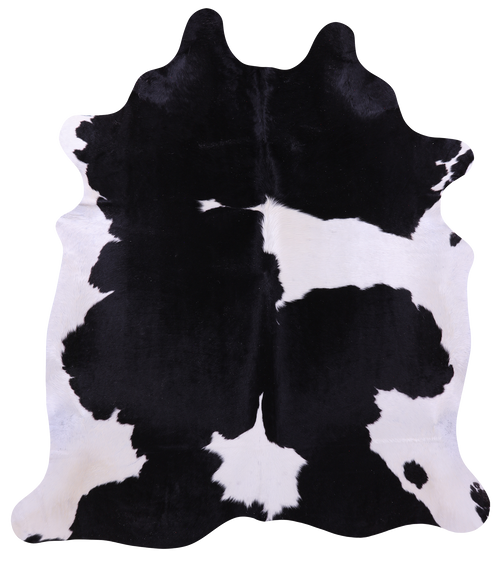 Black & White Natural Cowhide Rug - X-Large 7' 2