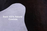 Thumbnail for Dark Brown Natural Cowhide Rug - XX-Large 7' 4