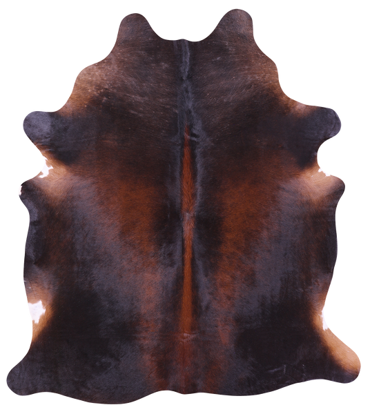 Dark Brown Natural Cowhide Rug - XX-Large 7' 4"H x 6' 5"W