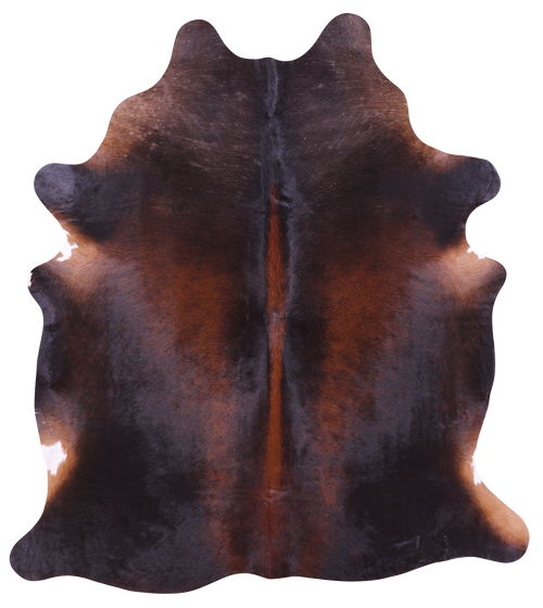 Dark Brown Natural Cowhide Rug - XX-Large 7' 4