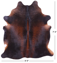 Thumbnail for Dark Brown Natural Cowhide Rug - XX-Large 7' 4